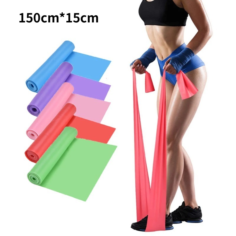 Pilates Yoga Board - Natural Latex Resistance Bands, Elastic Workout