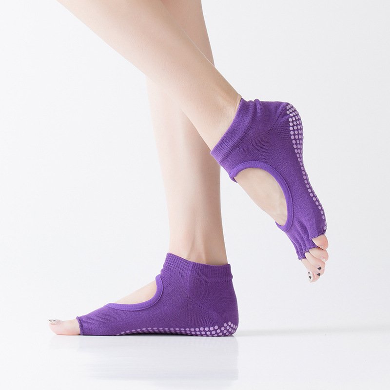 Pilates Yoga Workout - Women Five Toe Backless Pilates Socks