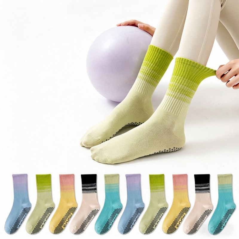 Pilates Yoga Grip Socks - Dreamlikelin 1 Pair Women's Mid-Calf Yoga