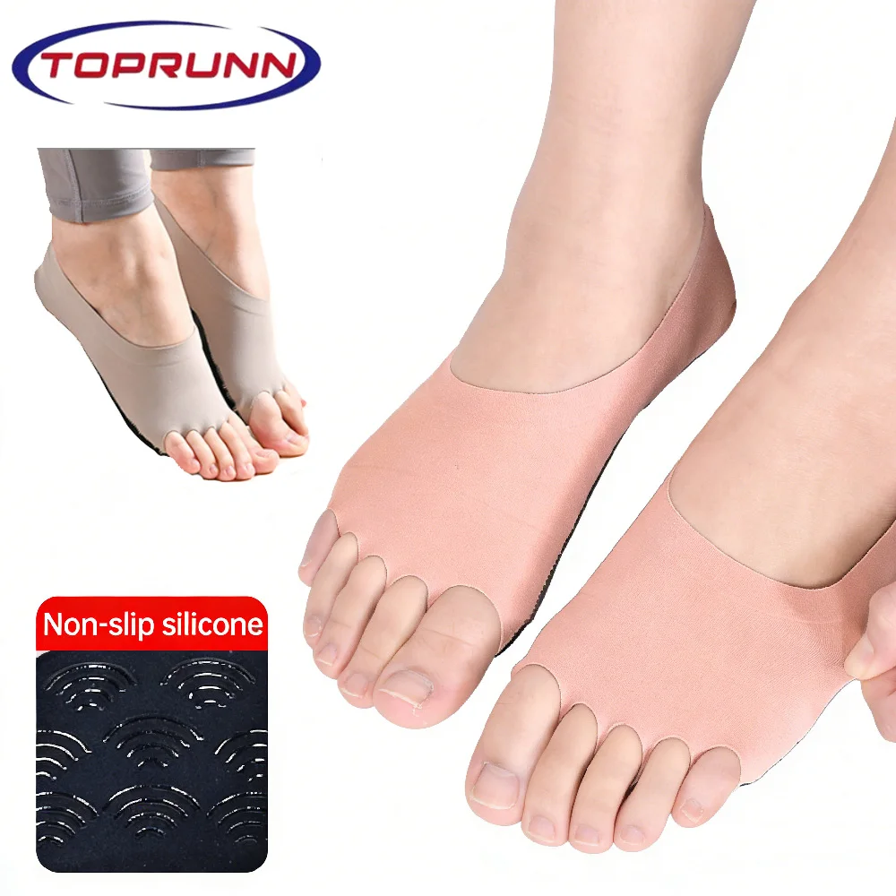 Pilates Yoga Grip Socks - 1Pair Toeless Yoga Socks for Women,Pilates
