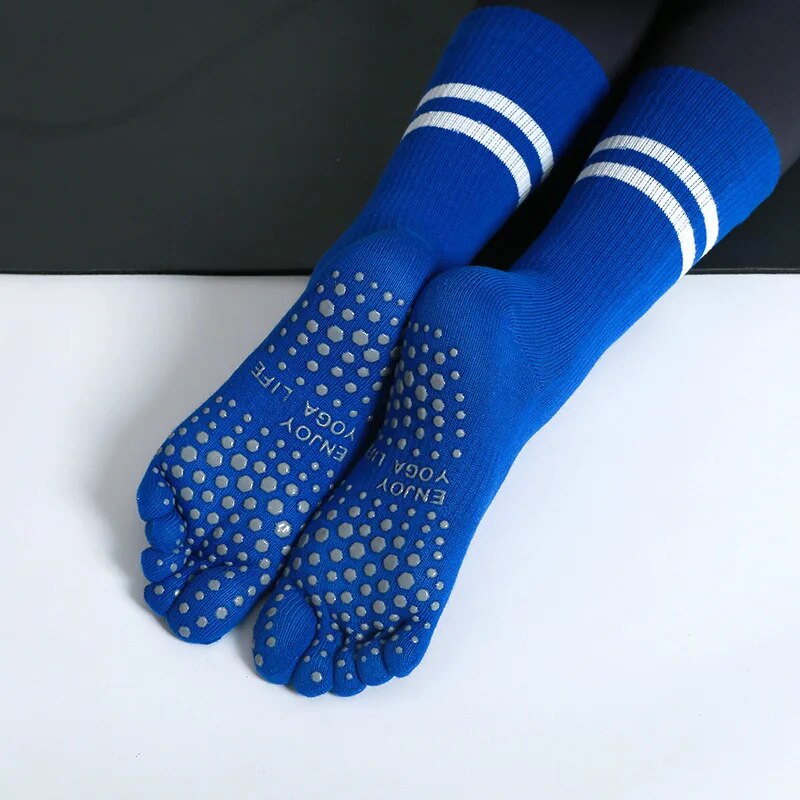 Pilates Yoga Grip Socks - Women Breathable Yoga Socks Mid-tube Non-slip