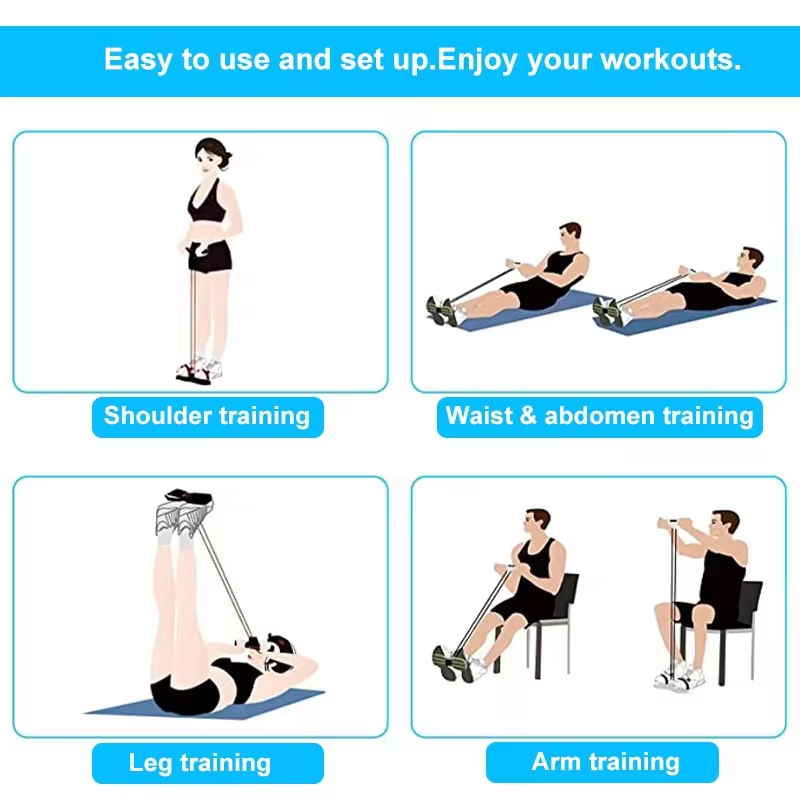 4-Tube Resistance Bands Yoga P - Pilates Yoga Board review and price