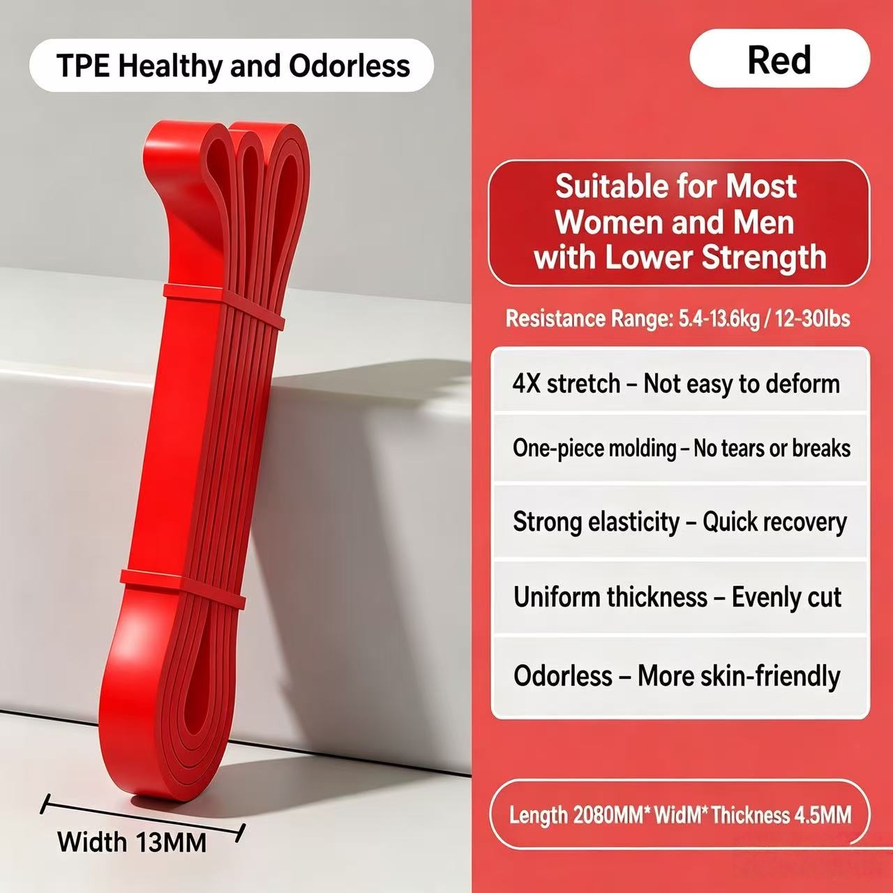 TPE Resistance Bands 6 Levels  - Pilates And Yoga Difference review and price