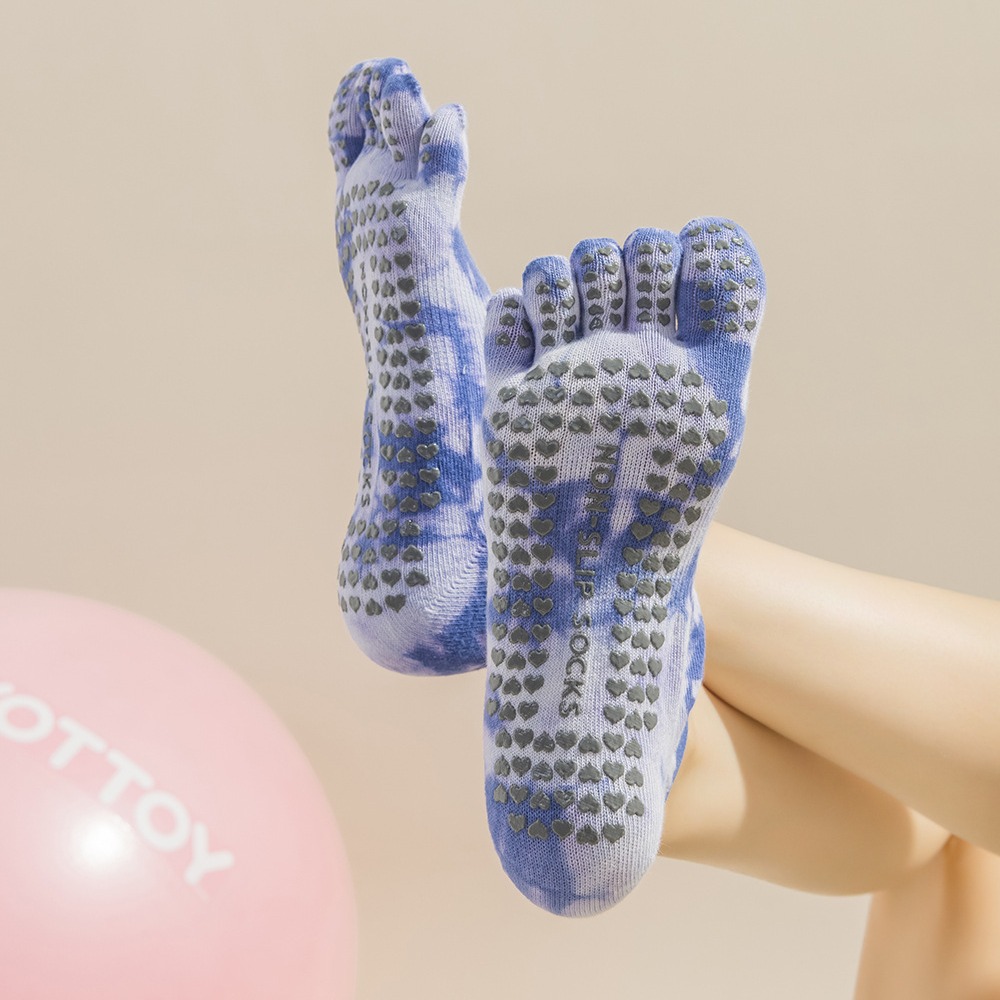 Tie-Dye Women's Five Finger Gr - Pilates Yoga Grip Socks review and price