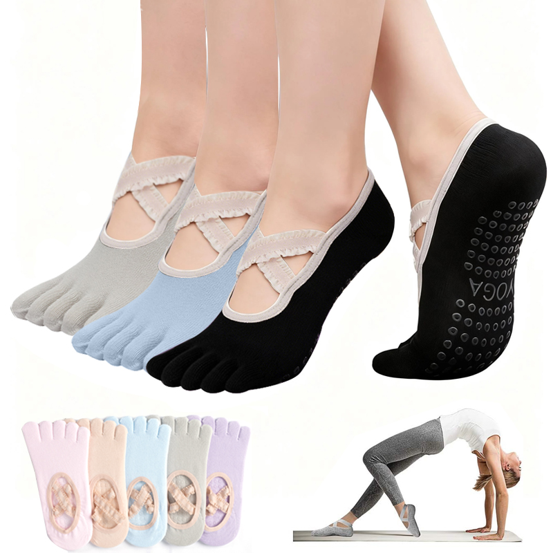 Ladies Non-Slip Pilates Socks  - Pilates Yoga Grip Socks review and price