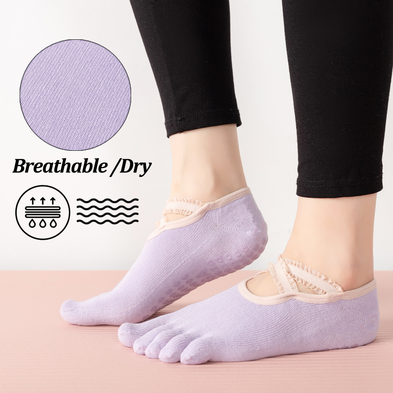 Ladies Non-Slip Pilates Socks  - Pilates Yoga Grip Socks review and price
