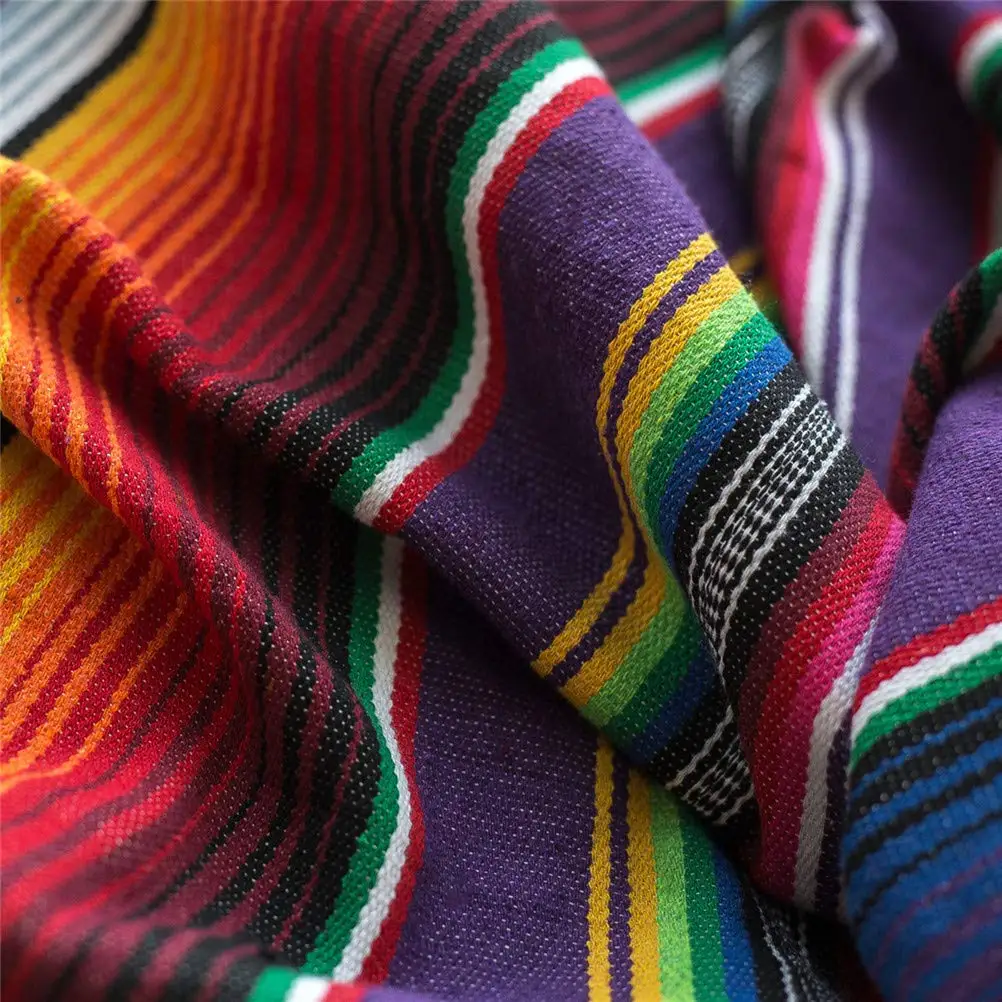 Mexican Tassel Blanket Multi B - Pilates Yoga Towel review and price