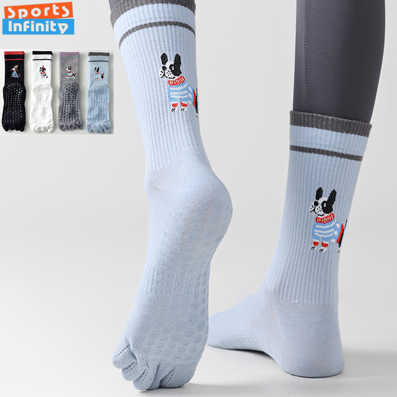 Cute Dog Print Yoga Socks Anti - Pilates Yoga Workout review and price
