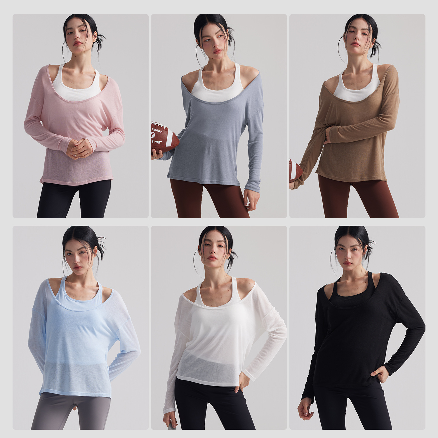 Women Loose Semi Sheer Long Sl - Pilates Yoga Gym review and price